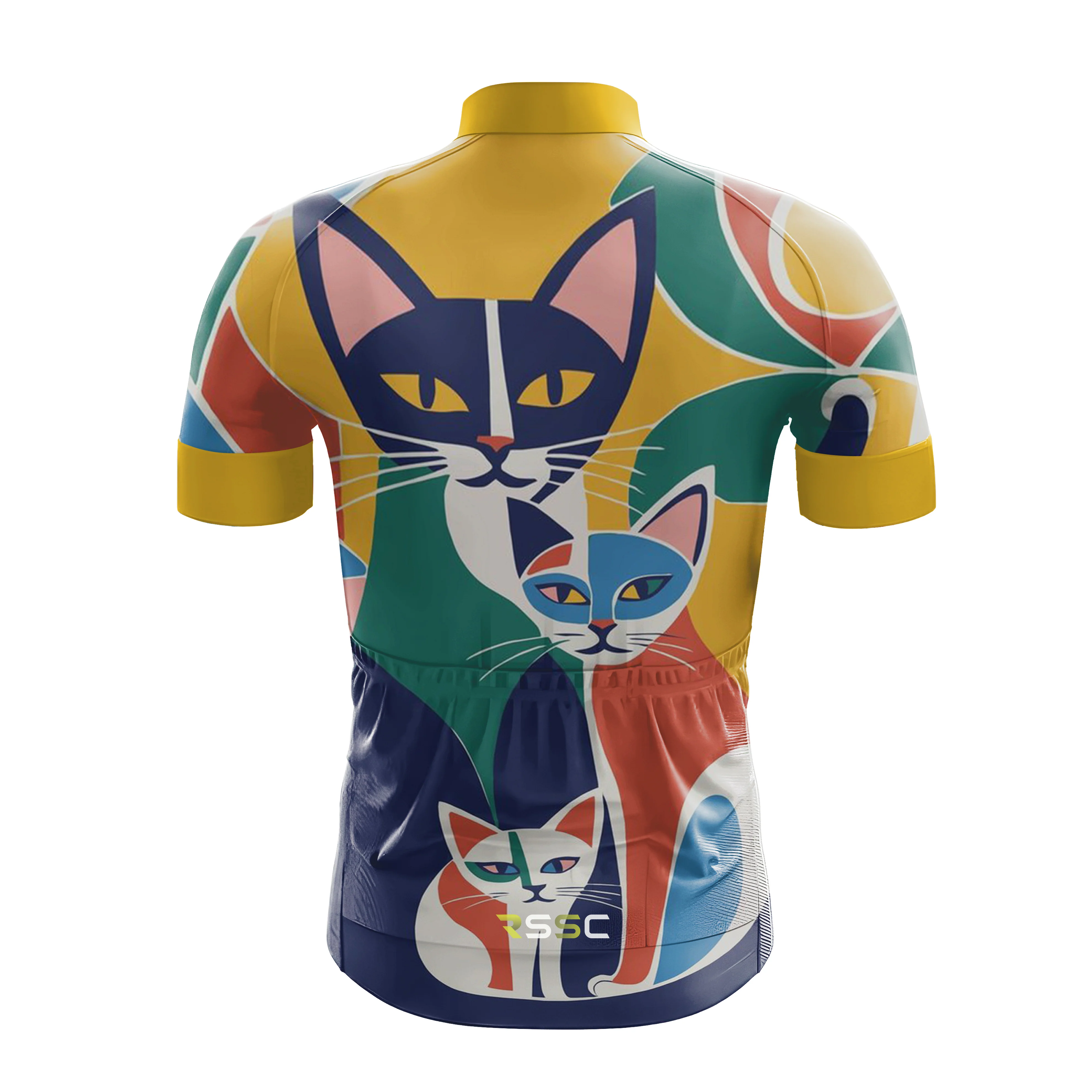 Colorful Cat Family Men's Cycling Kit - Image 4