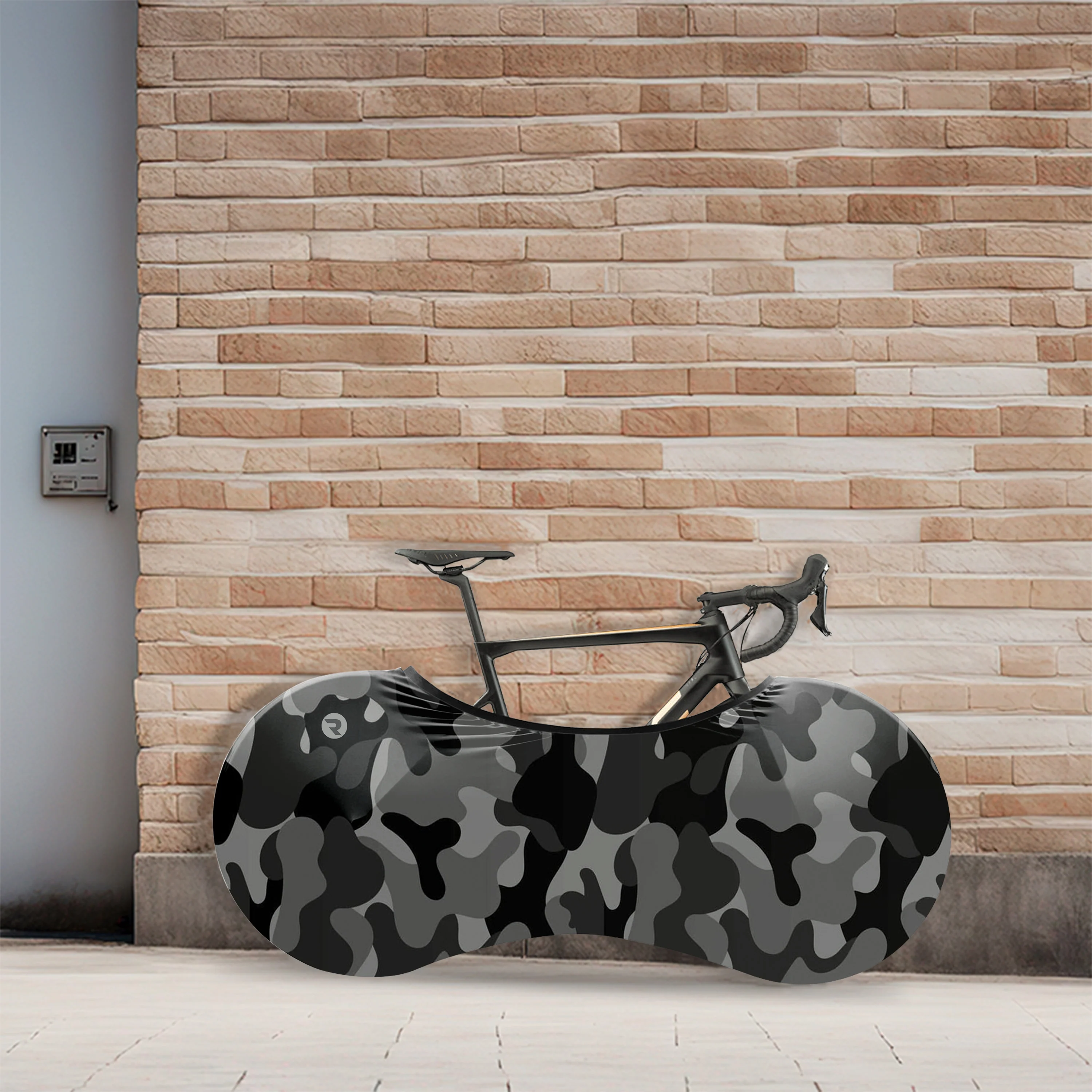 Gray Camo Bicycle Wheels Cover - Image 3