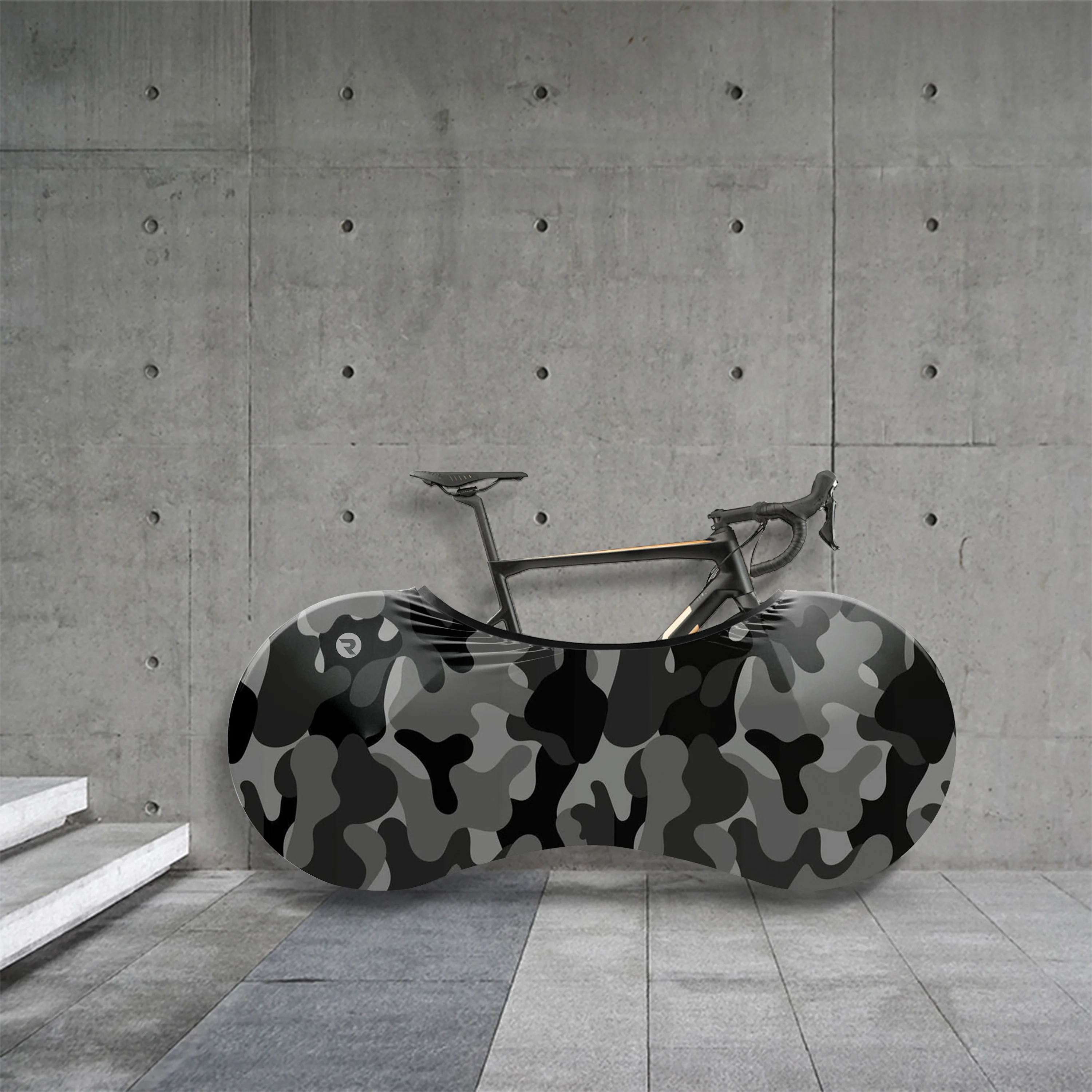 Gray Camo Bicycle Wheels Cover - Image 4
