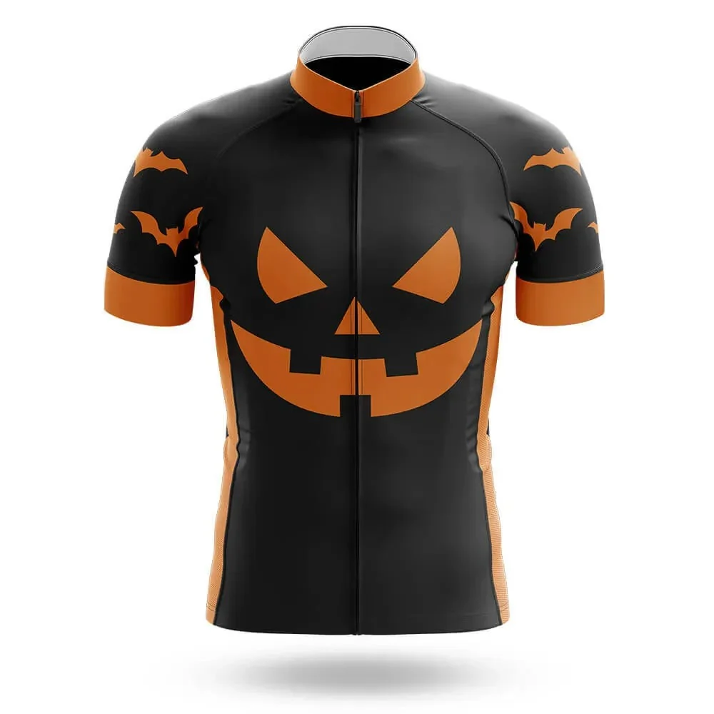 Halloween PUMPKIN FACE Men's Short Sleeve Cycling Kit - Image 3