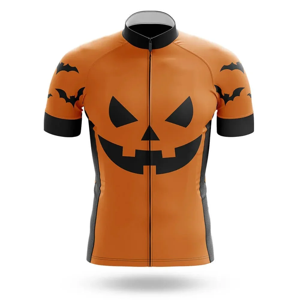 Halloween PUMPKIN FACE Men's Short Sleeve Cycling Kit - Image 3