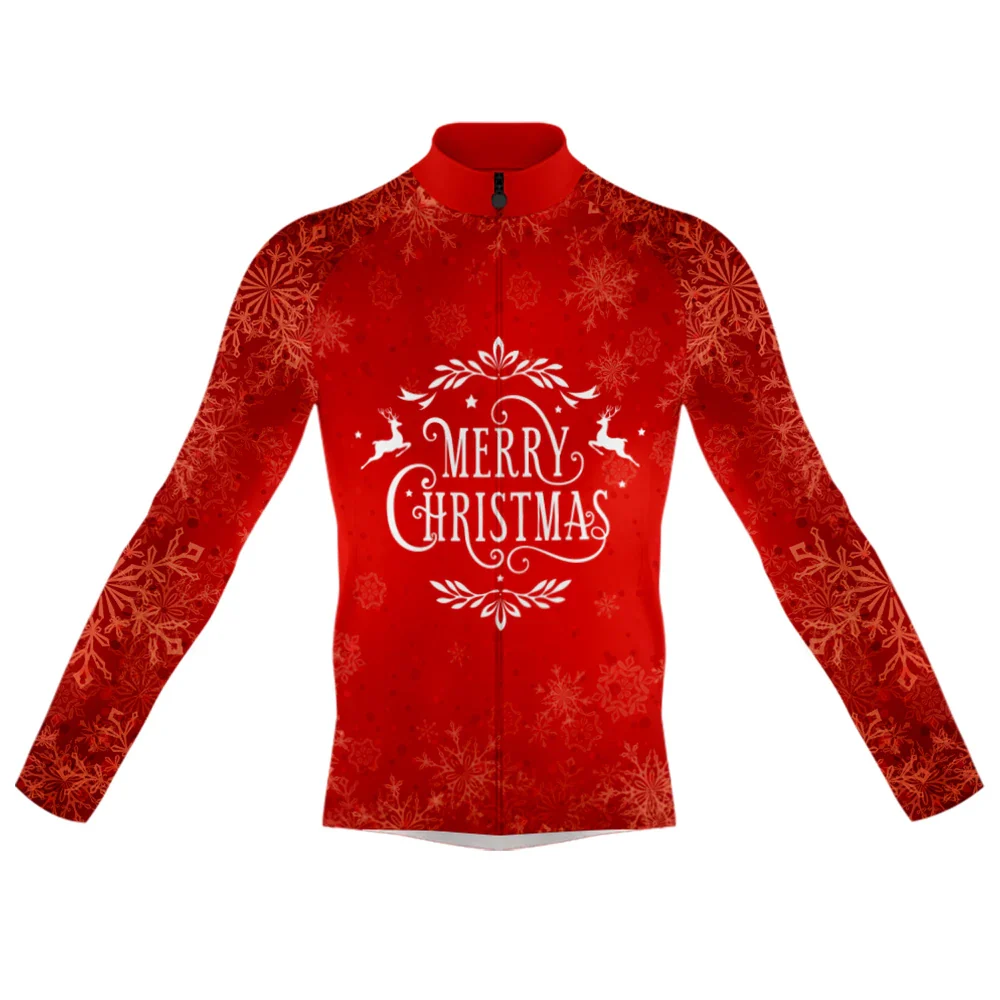 Merry Christmas Men's Long Sleeve Cycling Kit - Image 3