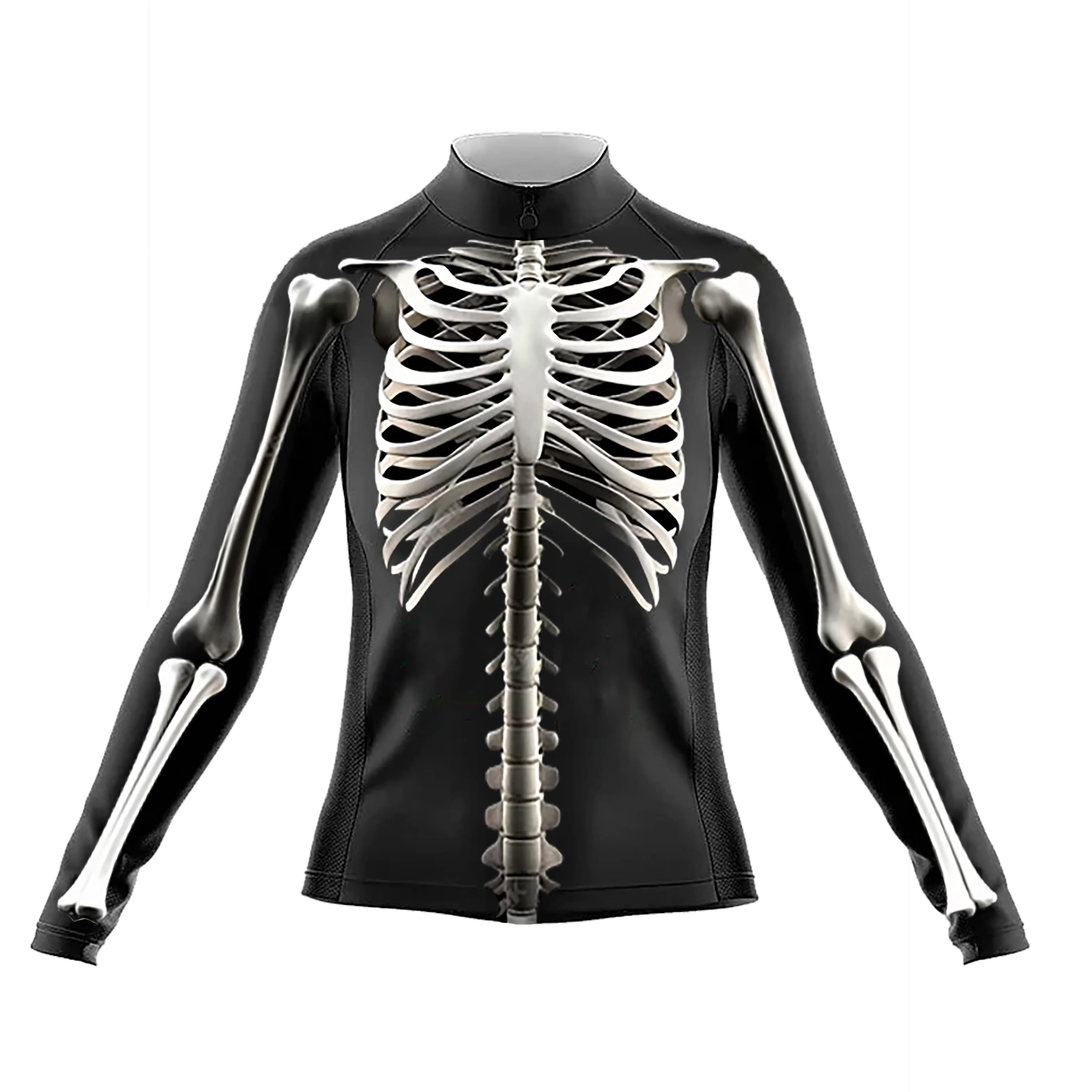 Raw And Bloody Bones Women's Long Sleeve Cycling Kit - Image 3