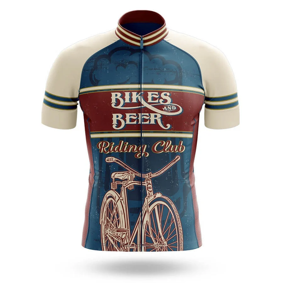 Retro Bikes And Beer Riding Club Men's Cycling Kit - Image 3