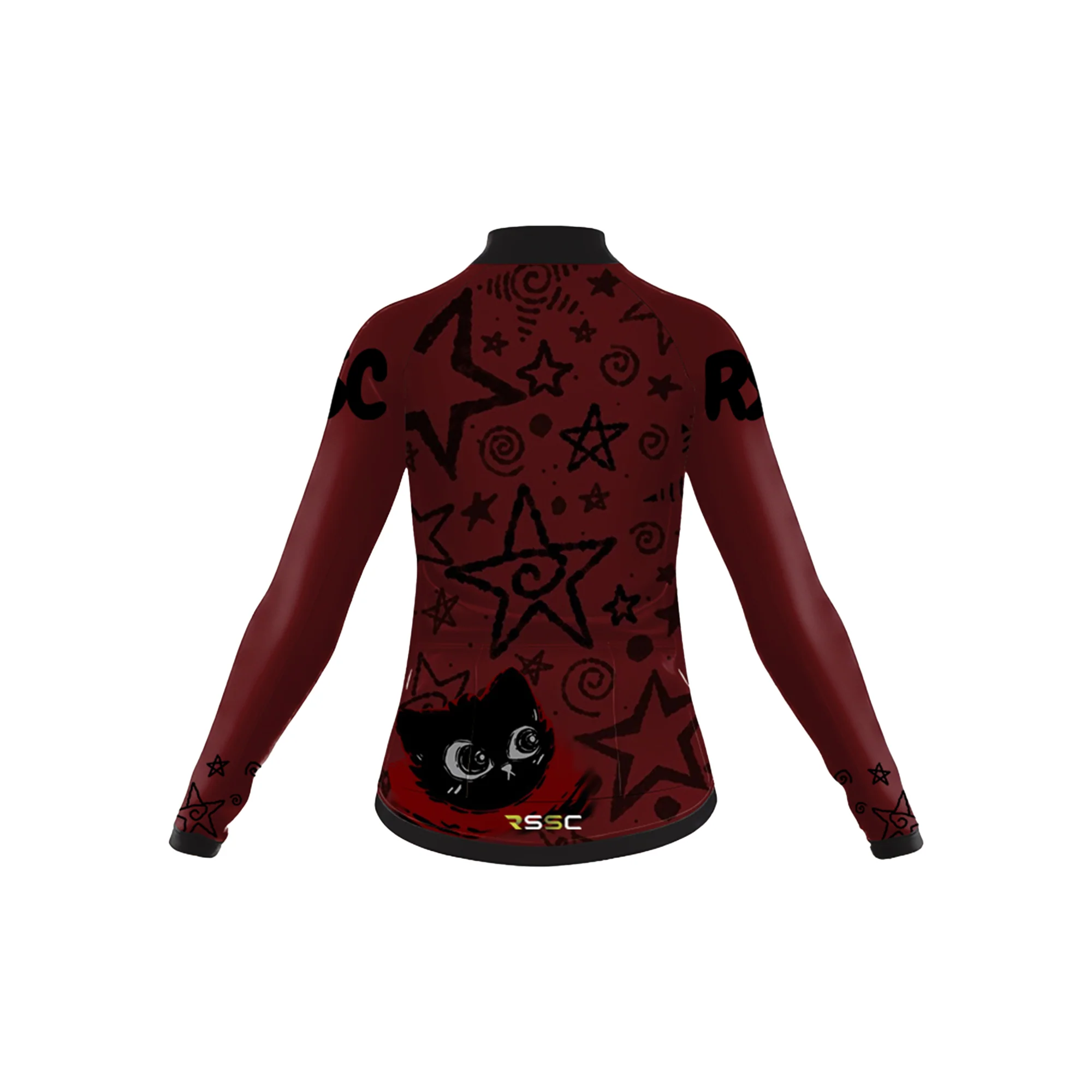 Star Black Cat Women's Long Sleeve Cycling Kit - Image 4