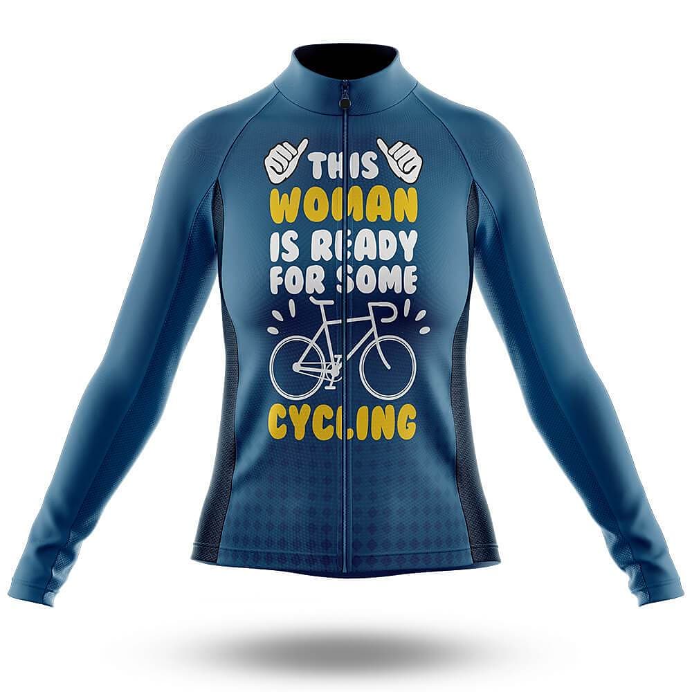 This Woman Is Ready For Some Cycling Women's Long Sleeve Cycling Kit - Image 3